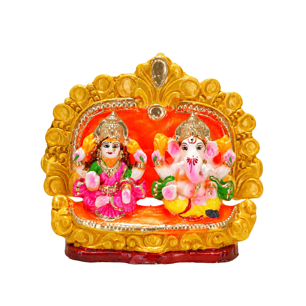 Eco-Friendly Laxmi Ganesh Idol Set – 6 Inch Handcrafted Terracotta Clay Statues for Diwali Pooja & Home Decor by Upharkaro