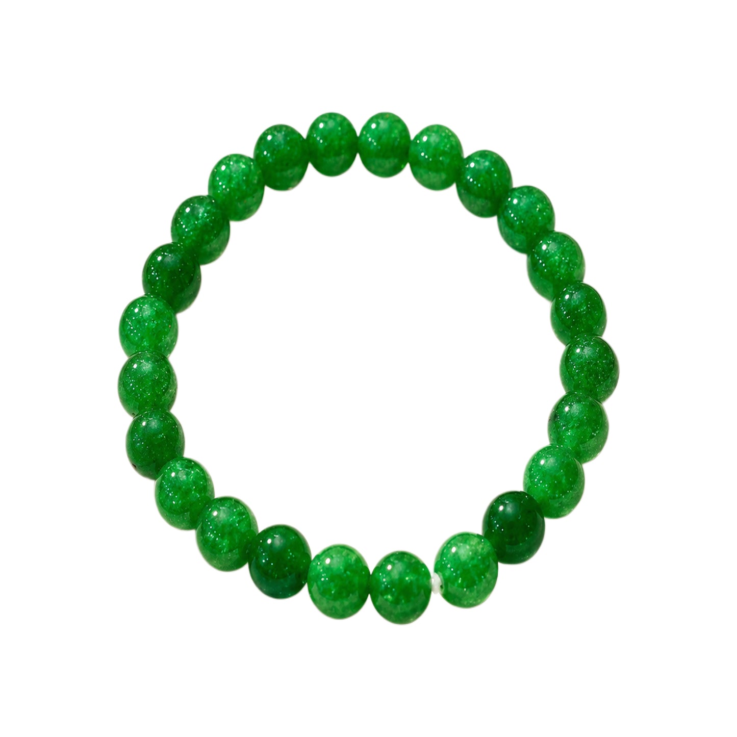 Upharkaro Lime Green Crystal Bead Bracelet | Stylish Stretchable Healing Stone Bracelet for Men & Women By Upharkaro