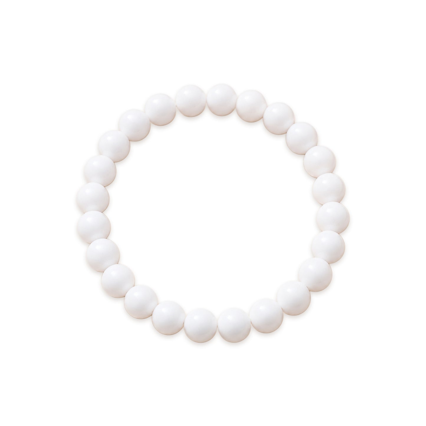 White Precious Stone Bracelet – Natural Healing Crystal Beaded Bracelet for Women & Men