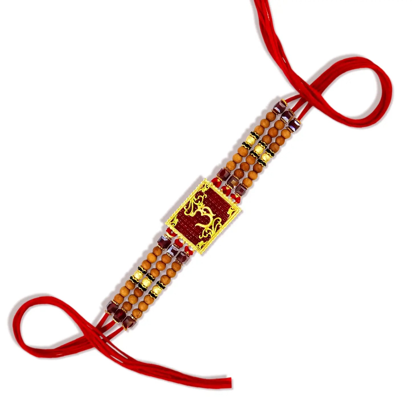 Chandan Bhaiya Om Rakhi by Upharkaro - Premium Chandan Rakhi for Raksha Bandhan-Upharkaro