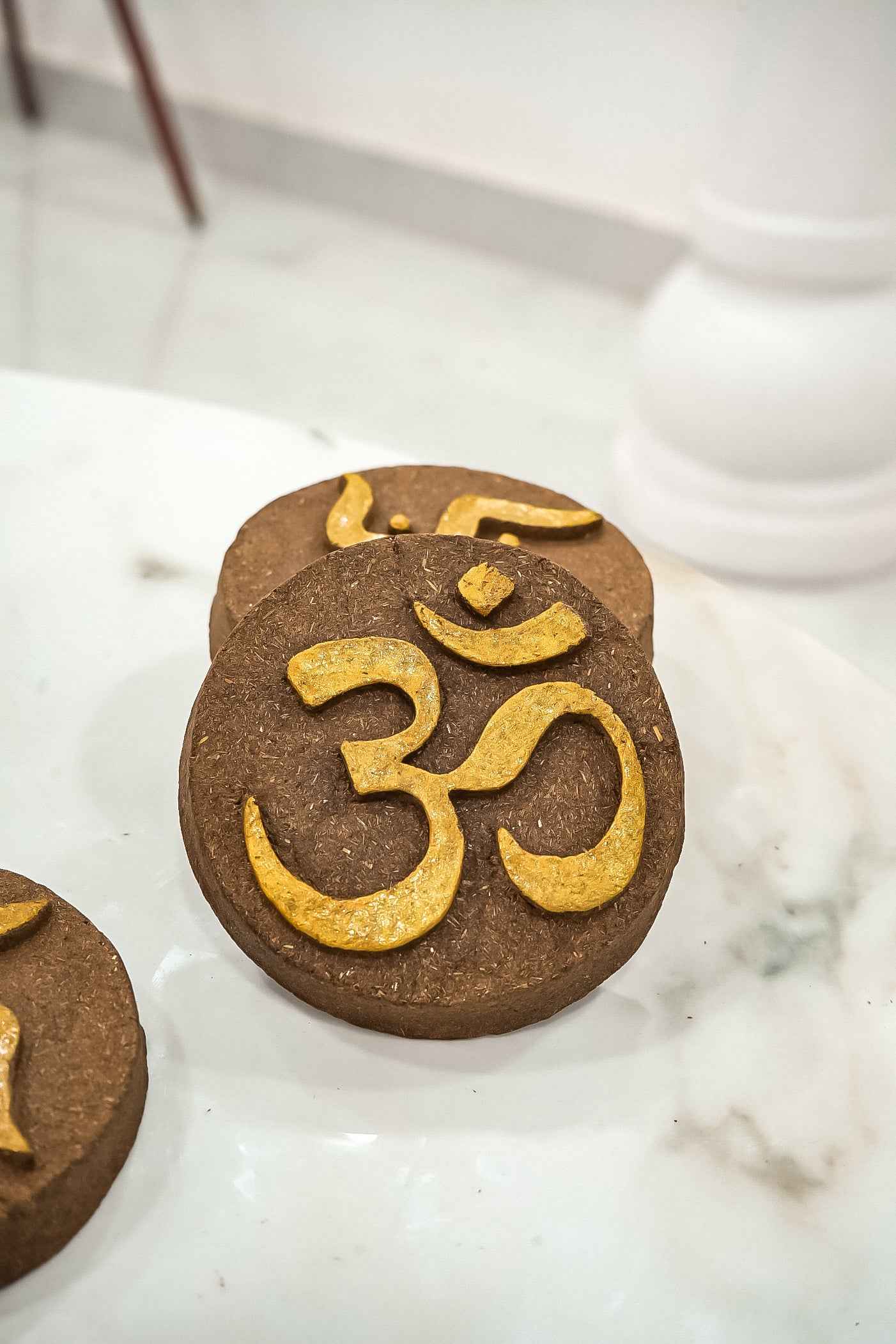 Handmade Natural Cow Dung Sacred Symbols for Pooja, Festival, Vastu & Home Mandir Decoration-Upharkaro