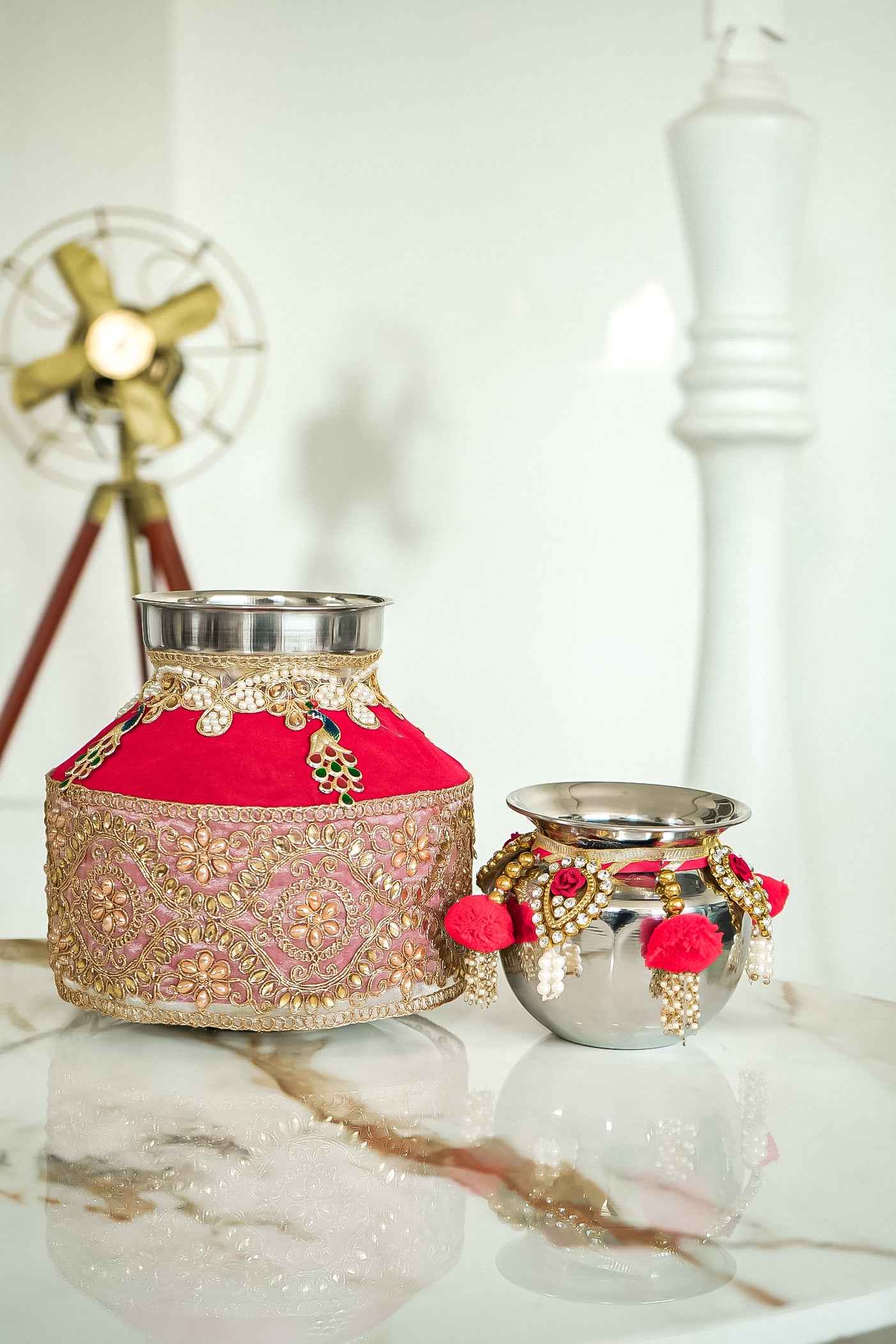 Decorative Kalash With Lota For Pooja-Upharkaro