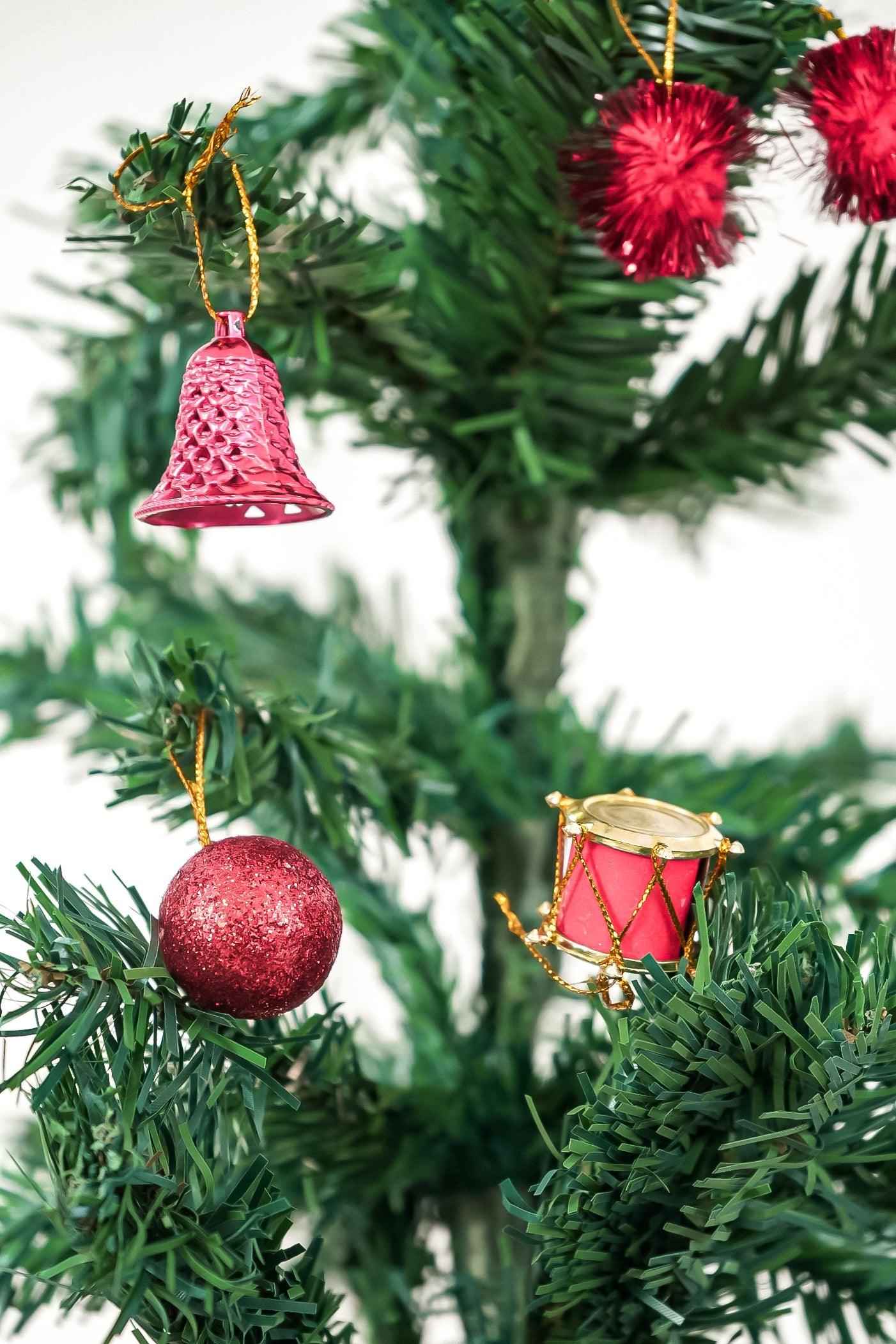 Red Assorted Christmas Hanging Ornaments Decorations Set-Upharkaro