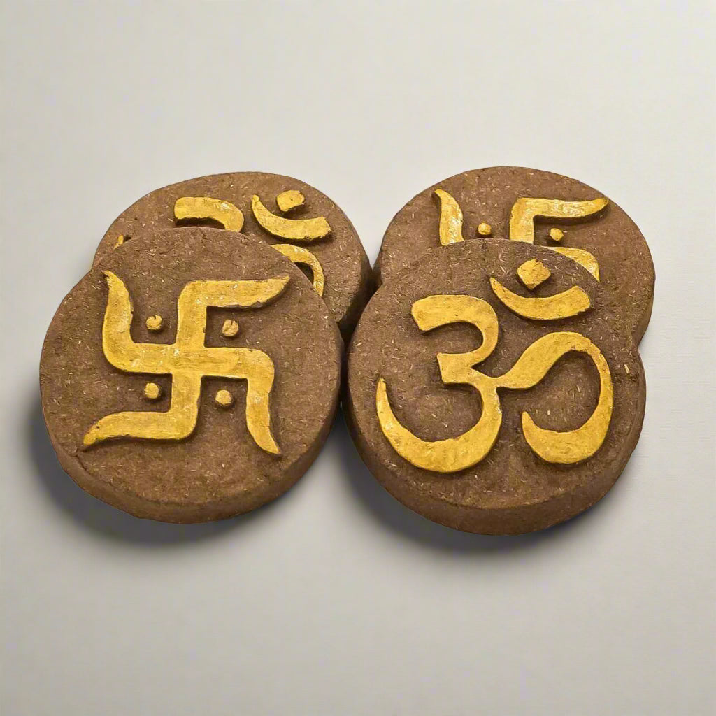 Eco-Friendly Cow Dung Om Swastik Religious Sets