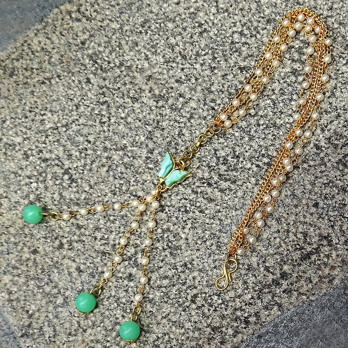 Elegant Pearl Crafted Lumba Rakhi for Bhabhi by Upharkaro โ Designer Rakhi for Raksha Bandhan 2025-Upharkaro