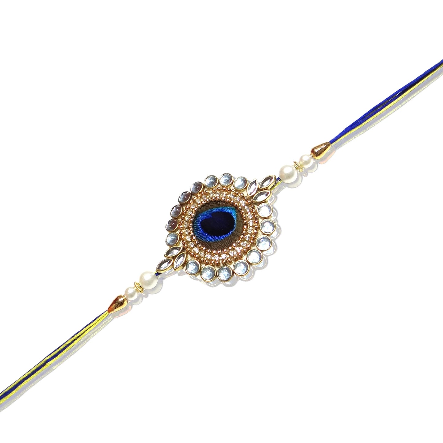 Royal Rakhi Set with Peacock Rakhi, Pearl Rakhi & Kids Rakhi – Combo of 4 for Brothers | Upharkaro-Upharkaro