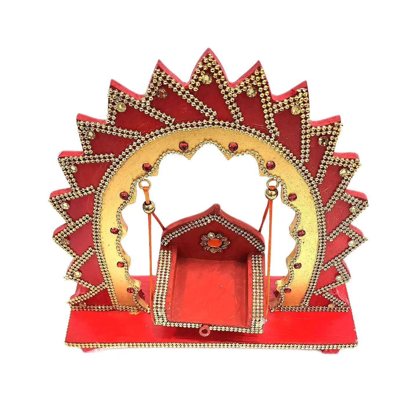 Handcrafted Wooden Bal Gopal Cradle with Artistic Finish – 20% OFF | Ideal Housewarming & Baby Krishna Gift by Upharkaro-Upharkaro