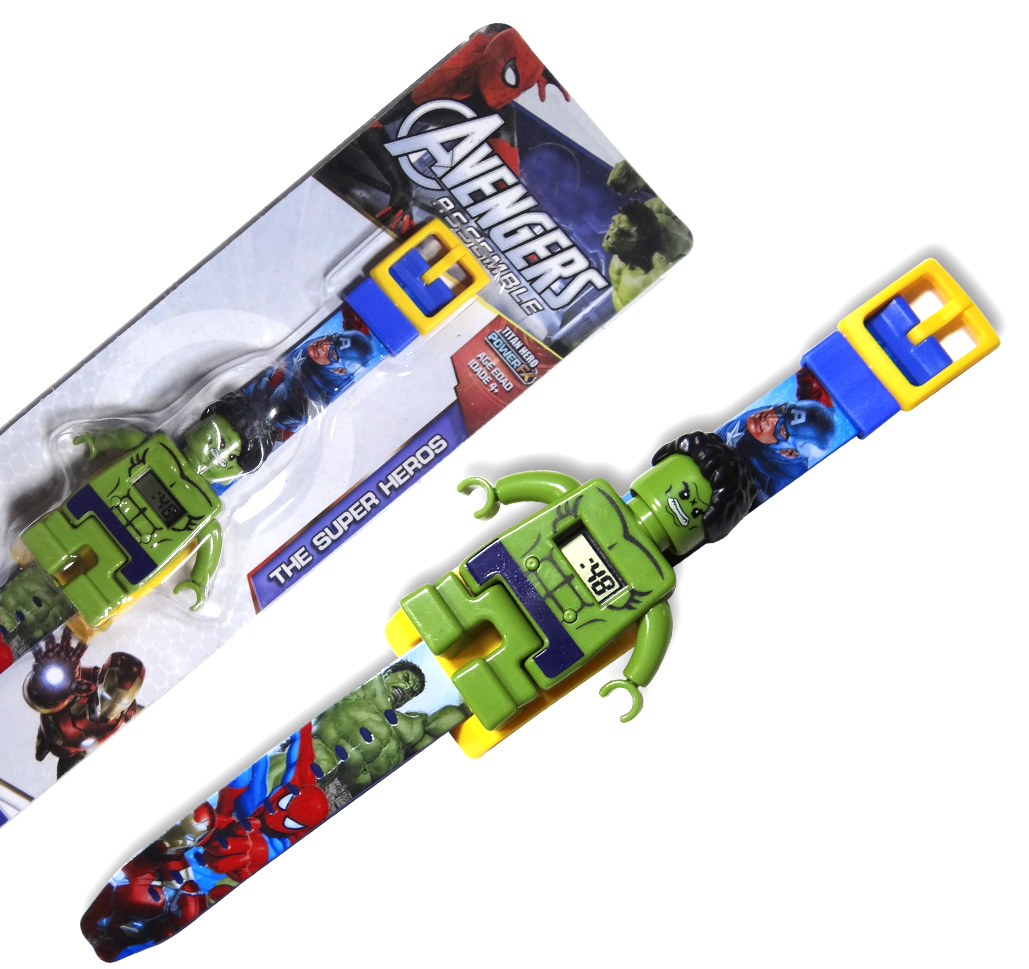 Marvel Hulk Kids Rakhi Watch for Boys | Superhero Cartoon Digital Toy Wrist Rakhi | Fun & Stylish Raksha Bandhan Gift for Kids By Upharkaro