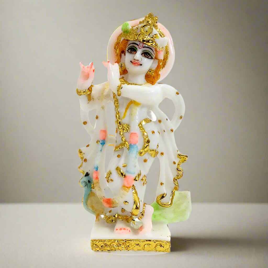 Marble Dust Krishna Idol ( 6 Inch ) By Upharkaro