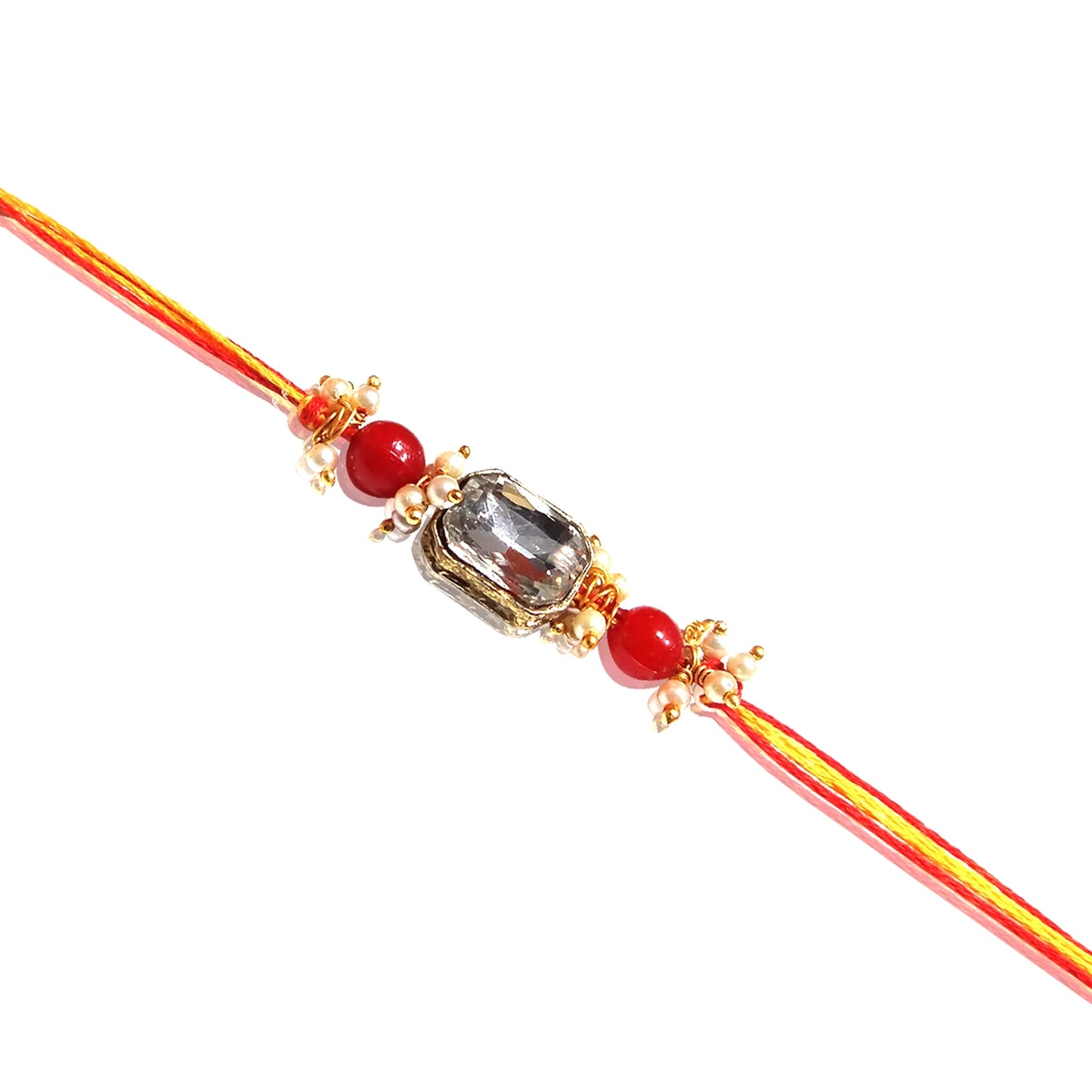 Royal Rakhi Set with Peacock Rakhi, Pearl Rakhi & Kids Rakhi – Combo of 4 for Brothers | Upharkaro-Upharkaro