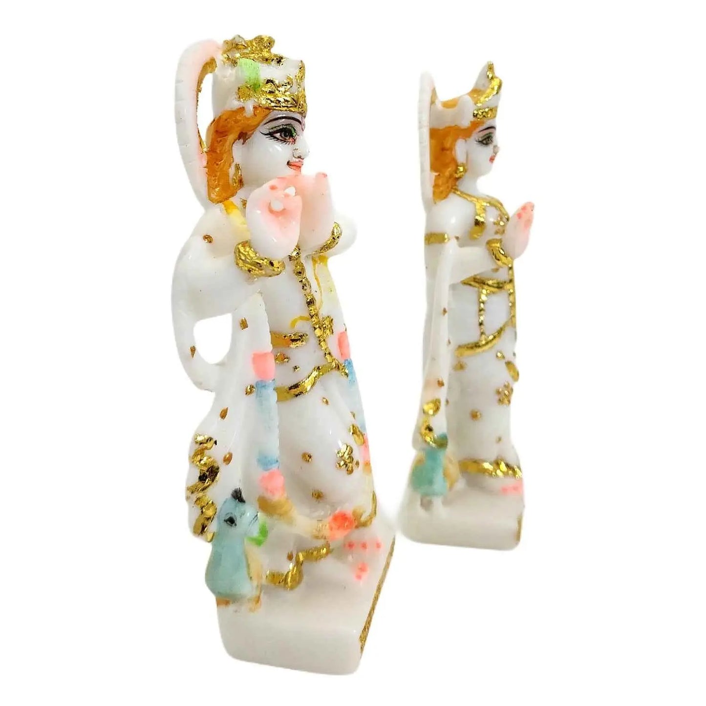 Radha Krishna Marble Dust Idol β 6 Inch Handcrafted Murti for Home Temple & Gift by Upharkaro-Upharkaro