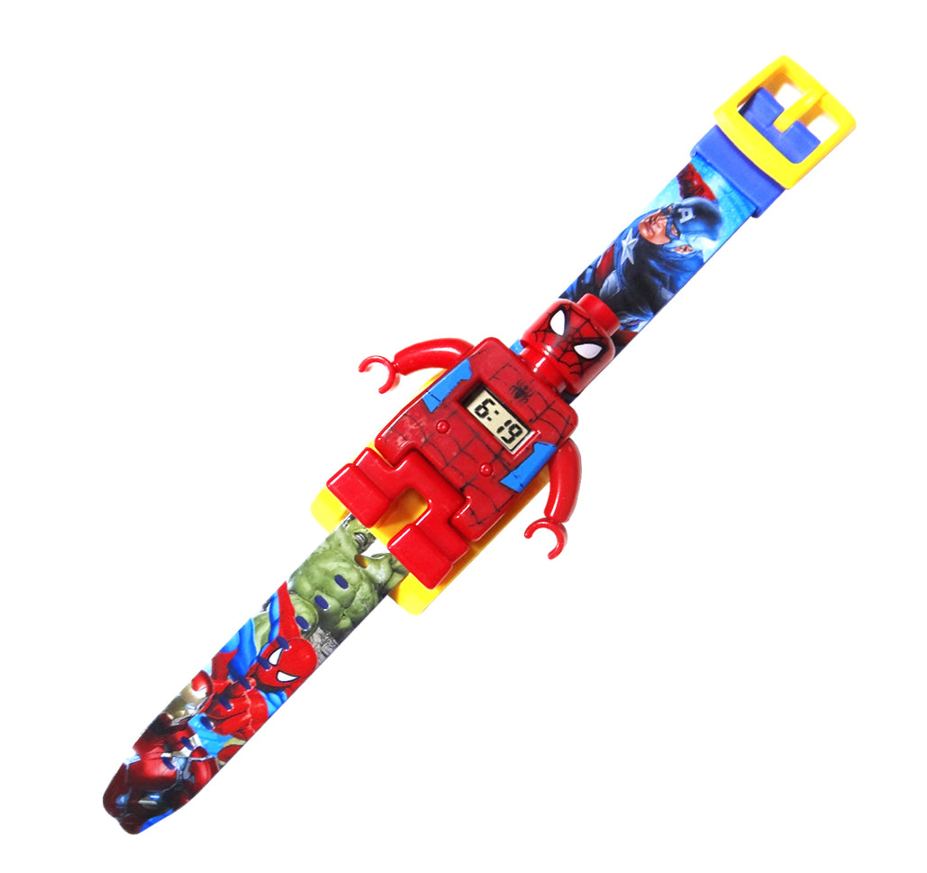 Spider-Man Kids Rakhi Watch for Boys | Superhero Digital Toy Wrist Rakhi | Cartoon Character Raksha Bandhan Gift for Kids By Upharkaro