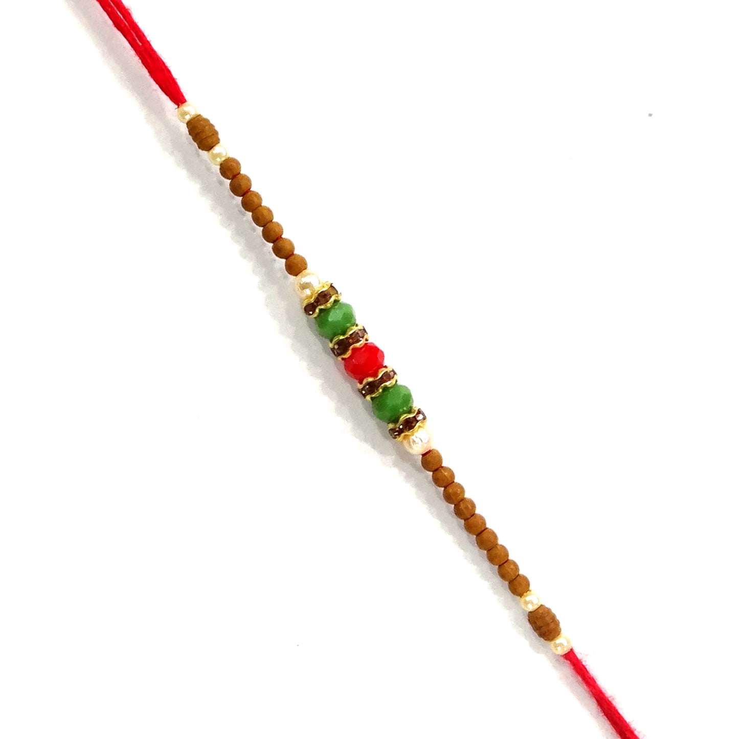 Designer Multi-Colour Pearl Rakhi for Brother – Elegant, Unique & Stylish Raksha Bandhan Gift | Upharkaro-Upharkaro