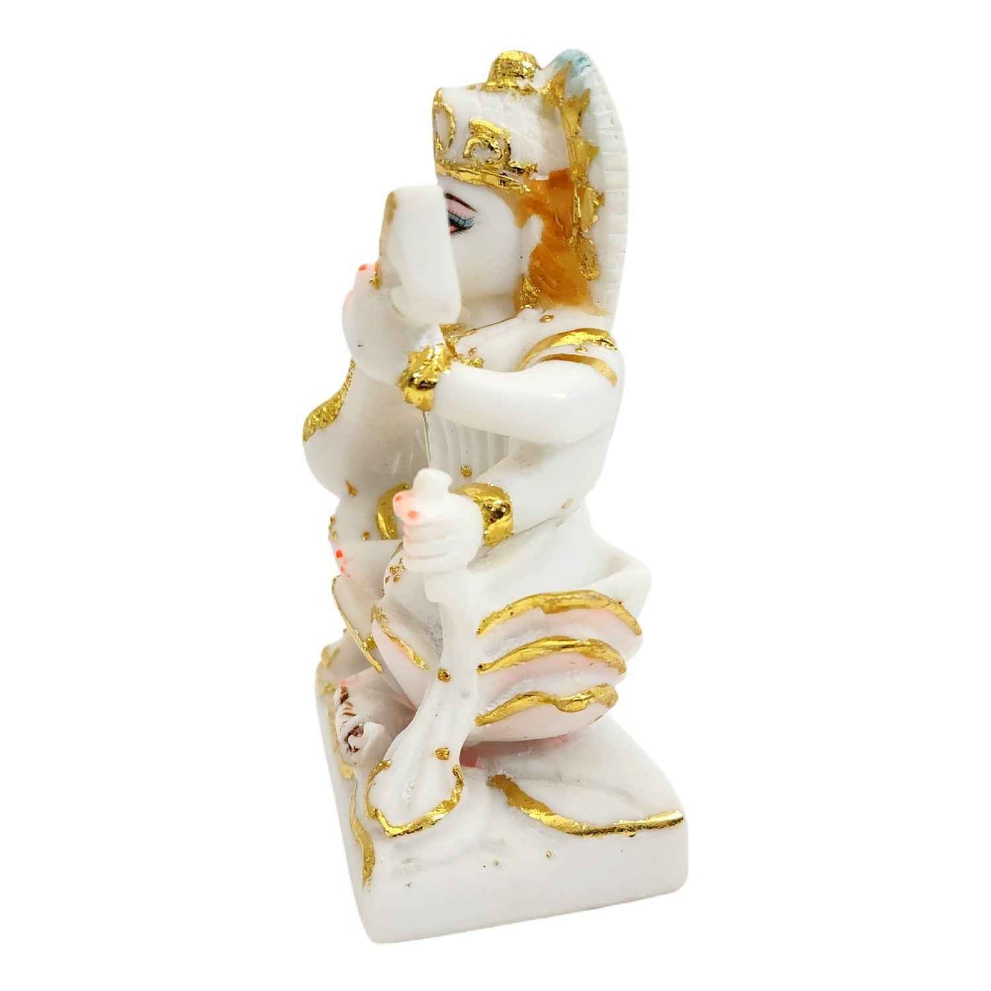 Marble Dust Divine Saraswati Statue ( 6 Inch ) By Upharkaro