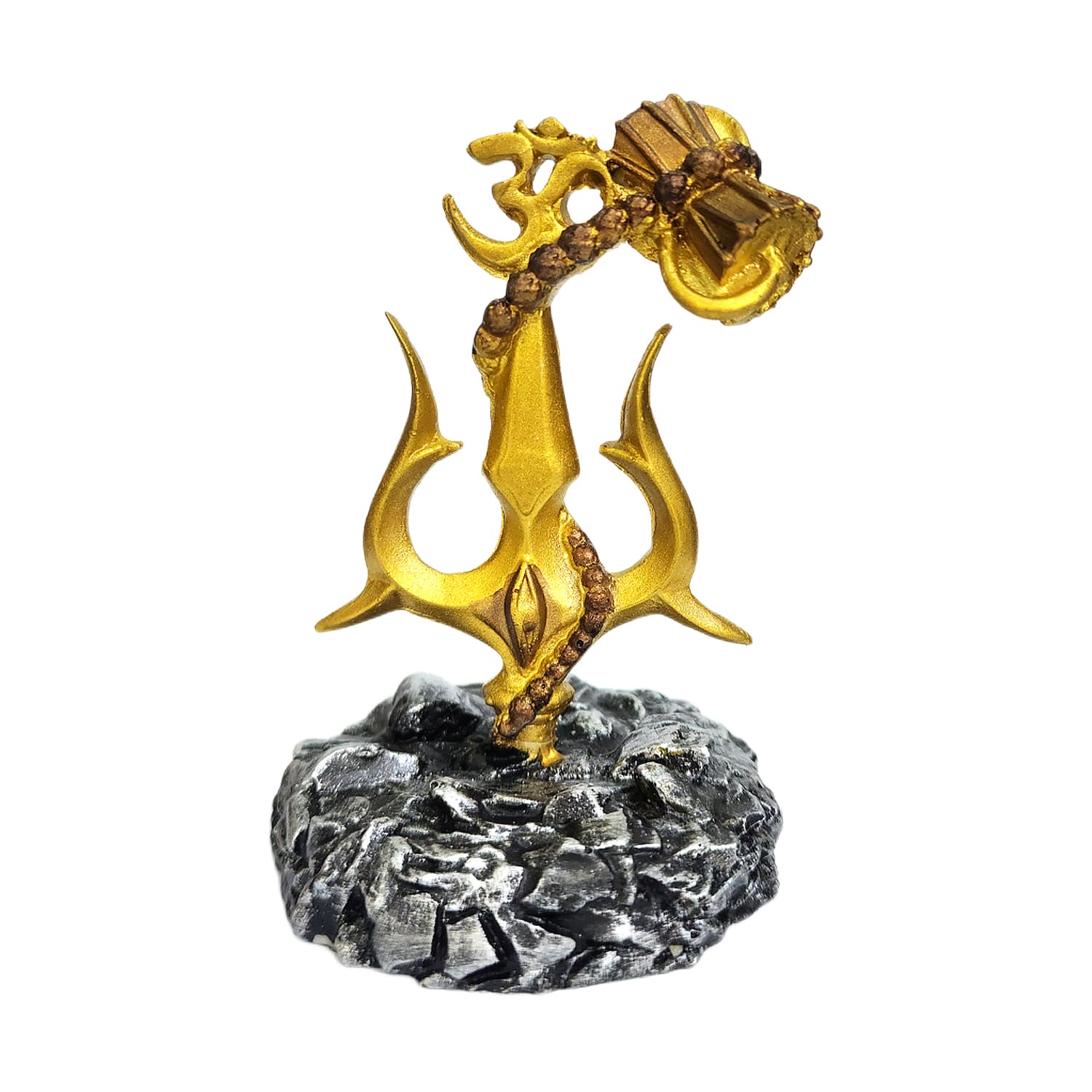 Om Trishul with Damru & Rudraksha Mala β Spiritual Car Dashboard Idol & Home Temple Showpiece by Upharkaro | 18% OFF-Upharkaro