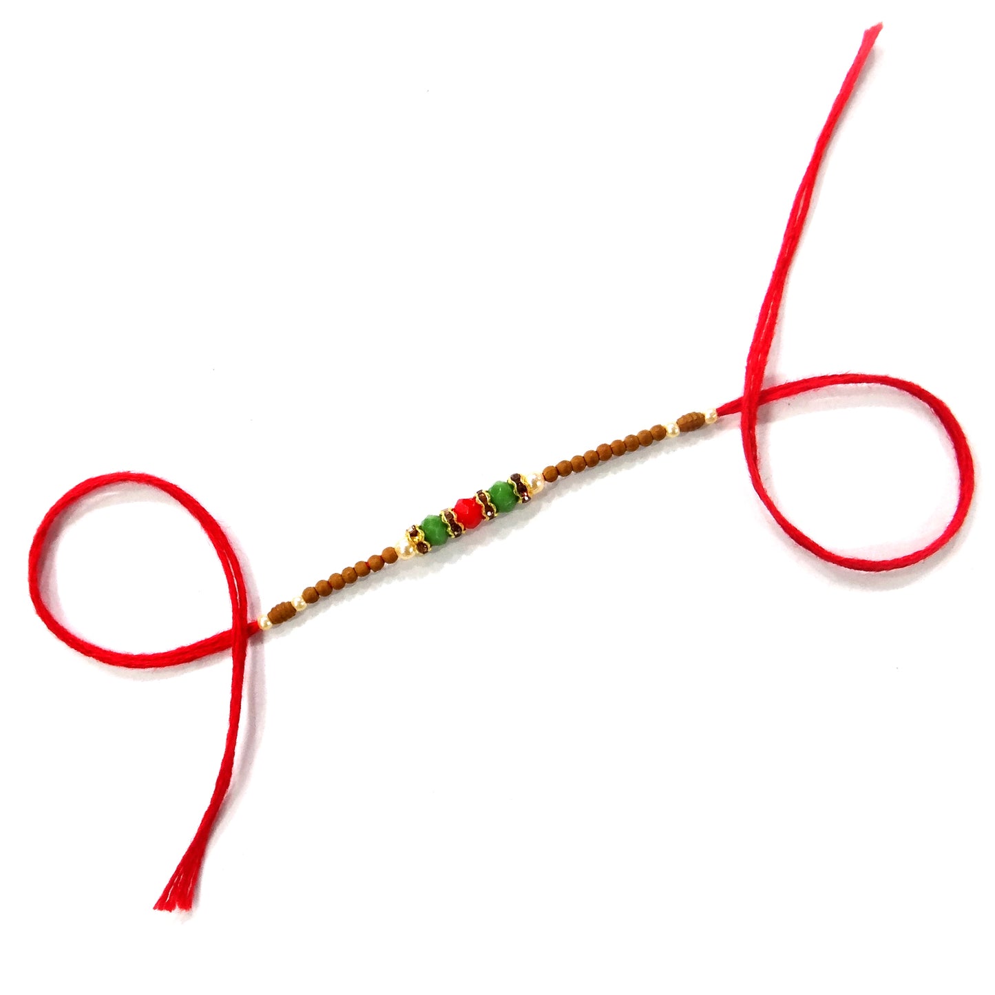 Designer Multi-Colour Pearl Rakhi for Brother – Elegant, Unique & Stylish Raksha Bandhan Gift | Upharkaro-Upharkaro