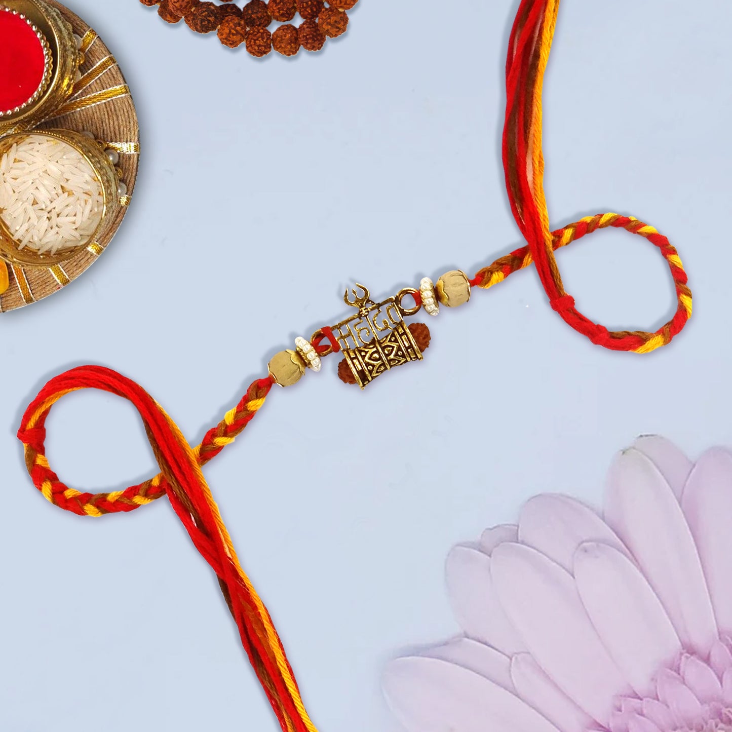 Divine Mahadev Rakhi for Brother by Upharkaro -Premium Har Har Mahadev Rakhi Designs-Upharkaro