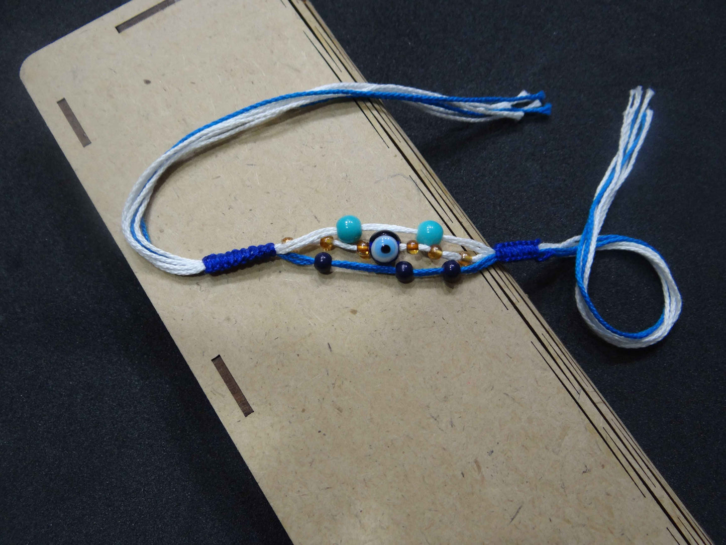 Sky Blue Evil Eye Rakhi for Brother By Upharkaro-Upharkaro