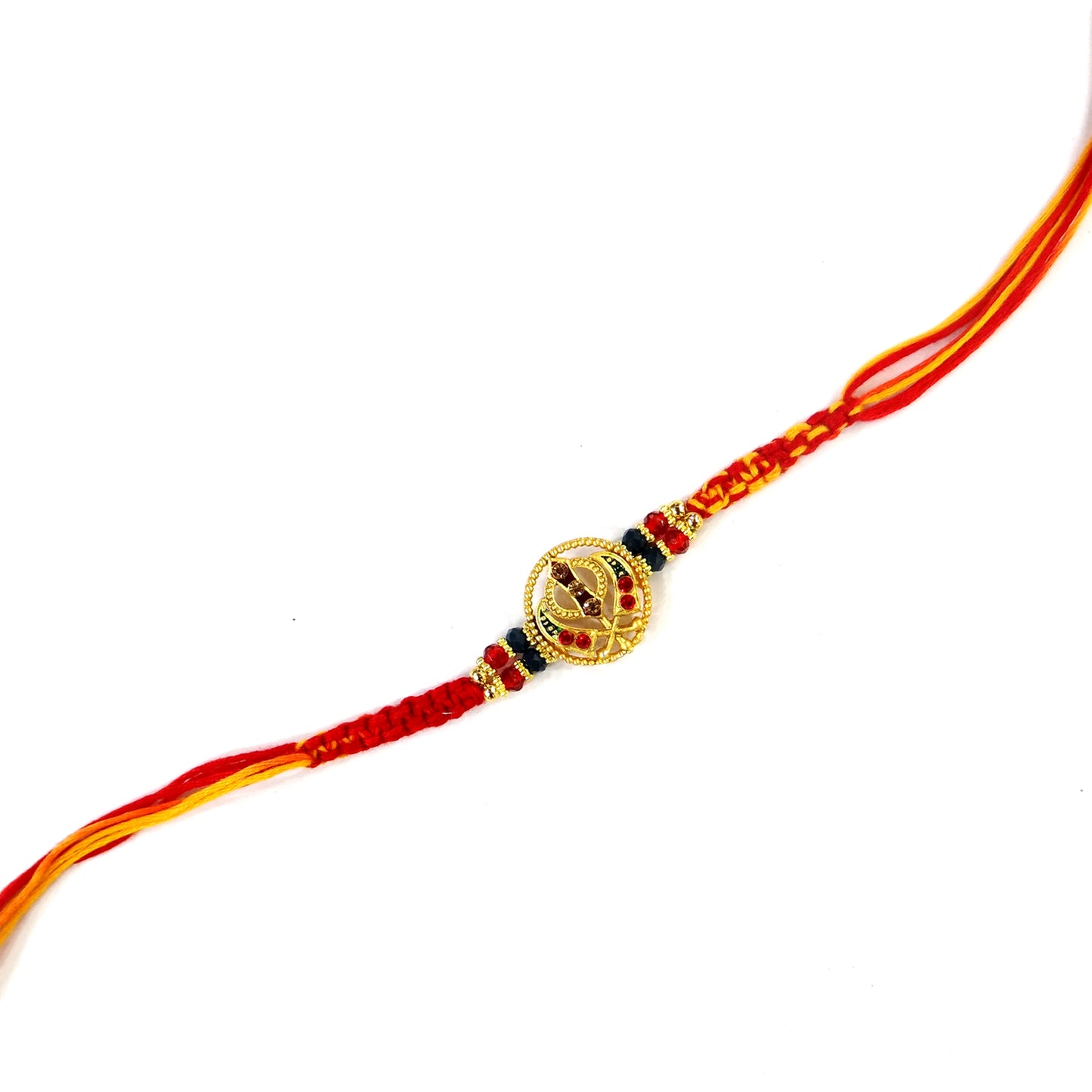 Designer Sikh Rakhi for Brother Featuring Khanda Symbol – By Upharkaro-Upharkaro