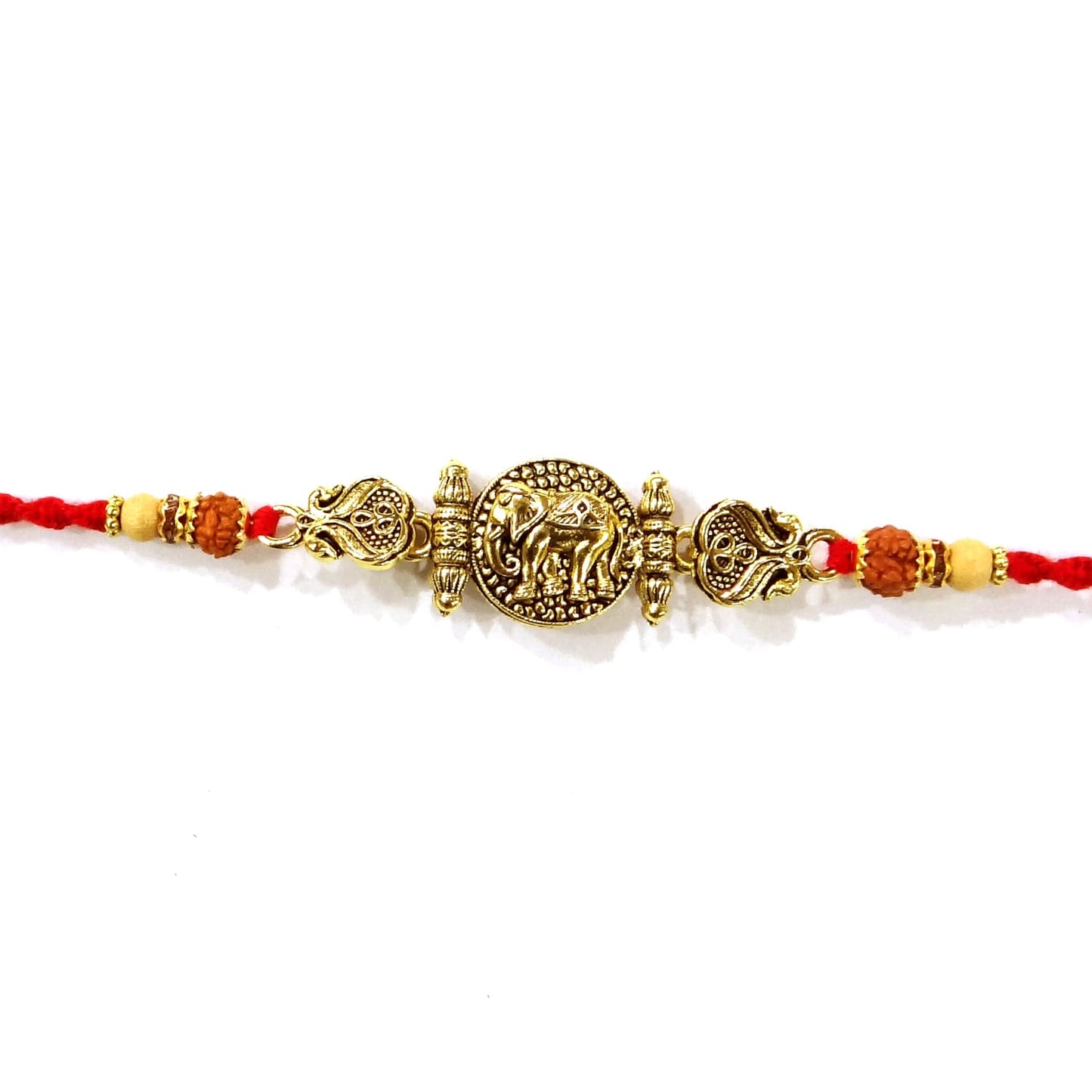 Golden Unique Fancy Rakhi for Brother – Handcrafted Rakhi with Premium Finish by Upharkaro-Upharkaro
