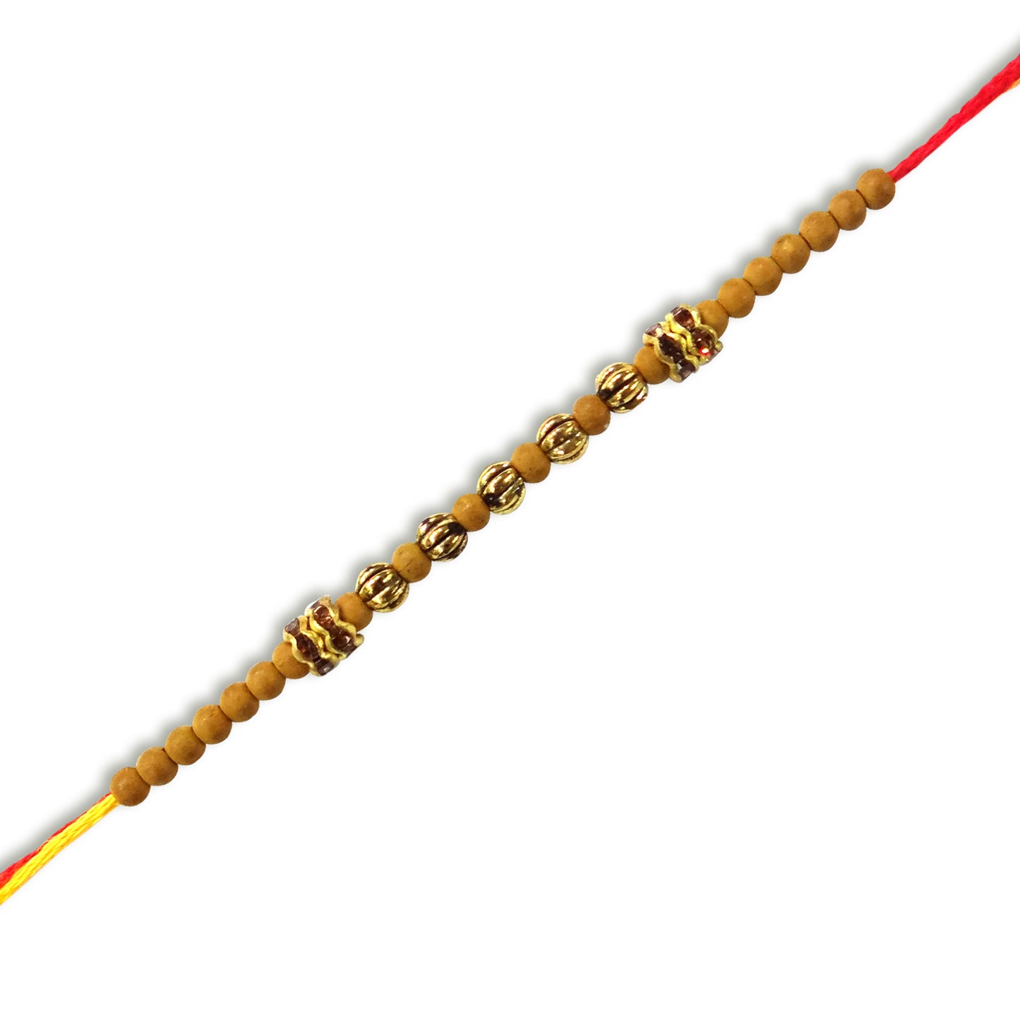 Golden Stone Chandan Rakhi for brother By Upharkaro-Upharkaro
