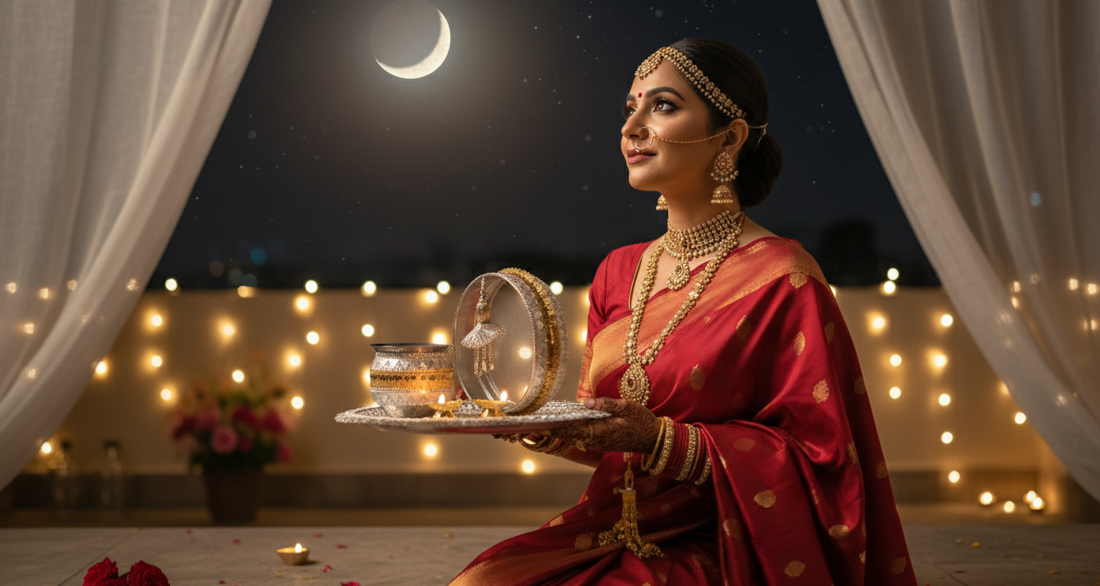 The Radiance of Diya and Karwa Chauth Thali Sets Uphakaro