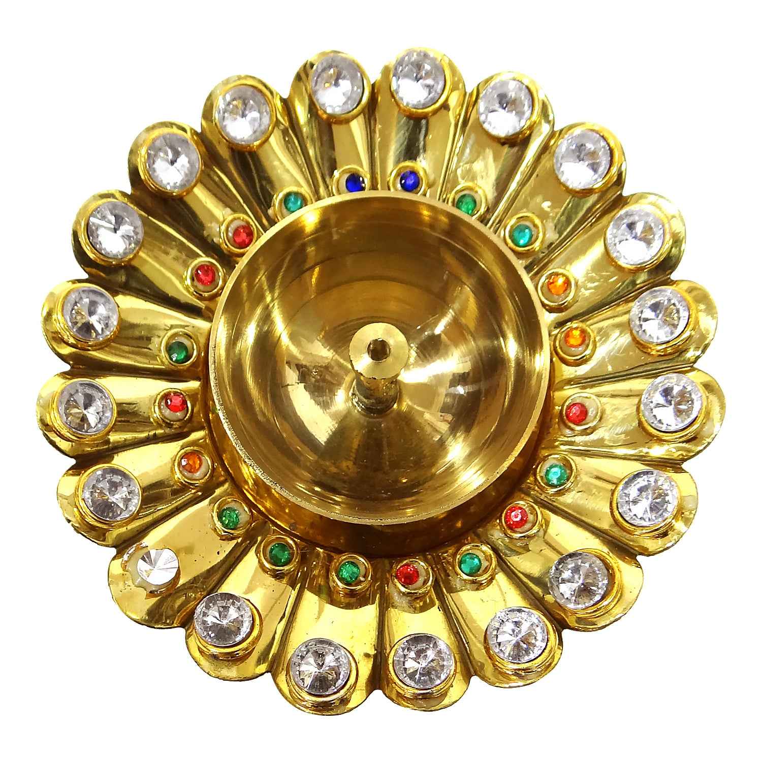 Brass Diya for Puja | Traditional Brass Oil Lamp for Home & Temple Uphakaro