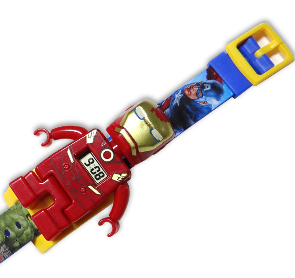 Iron Man Superhero Kids Digital Rakhi Watch | Adjustable Cartoon Wrist Watch Rakhi for Boys