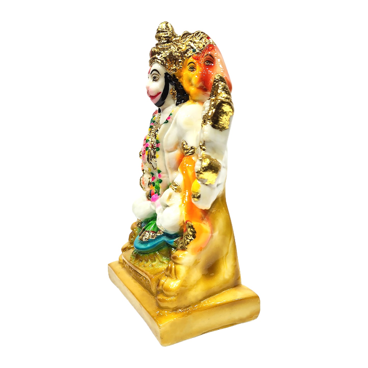 Panchmukhi Hanuman Idol | Spiritual Lord Hanuman Statue for Home Temple & Pooja Room | 9 Inch Decorative Hindu God Murti (Multicolour, Resin)