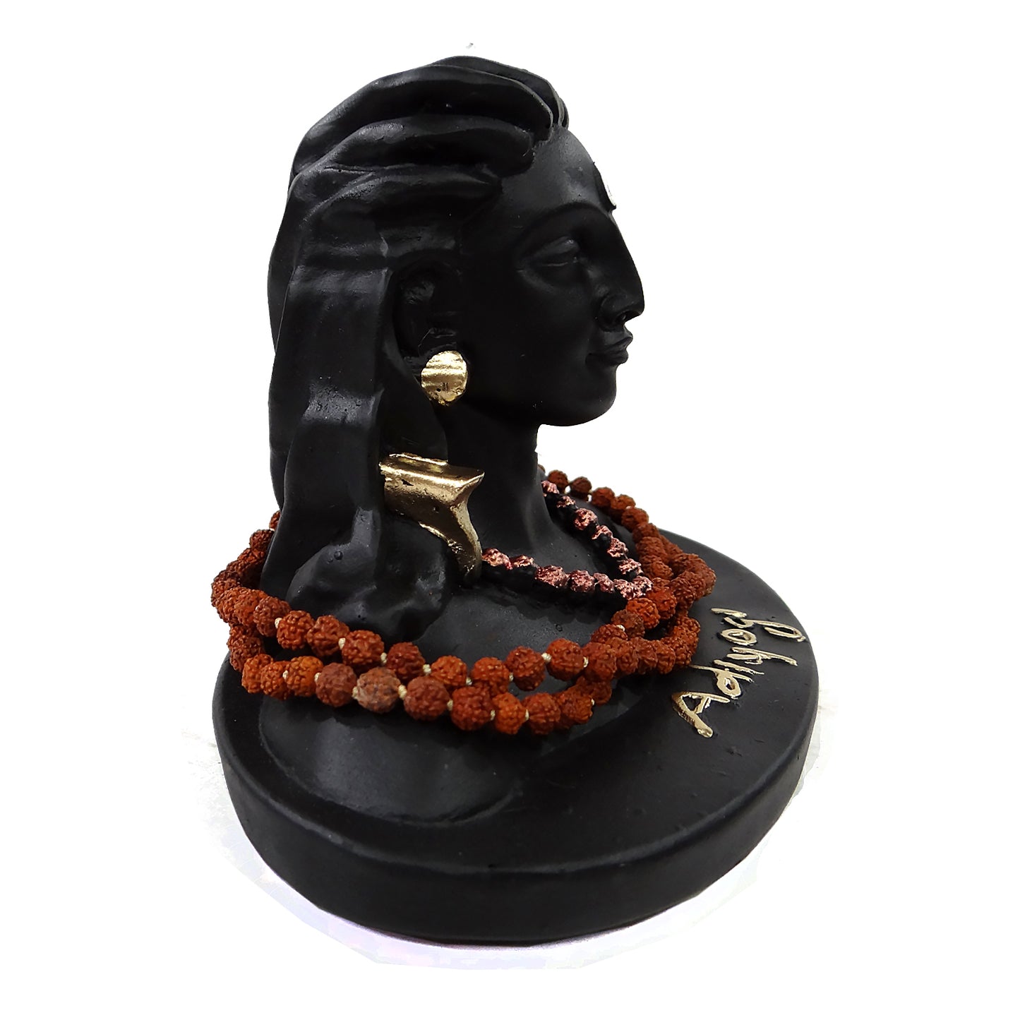 Resin Adiyogi Statue with Rudraksha Mala (Size: 4.5 inch, weight: 380 Gram) By Upharkaro