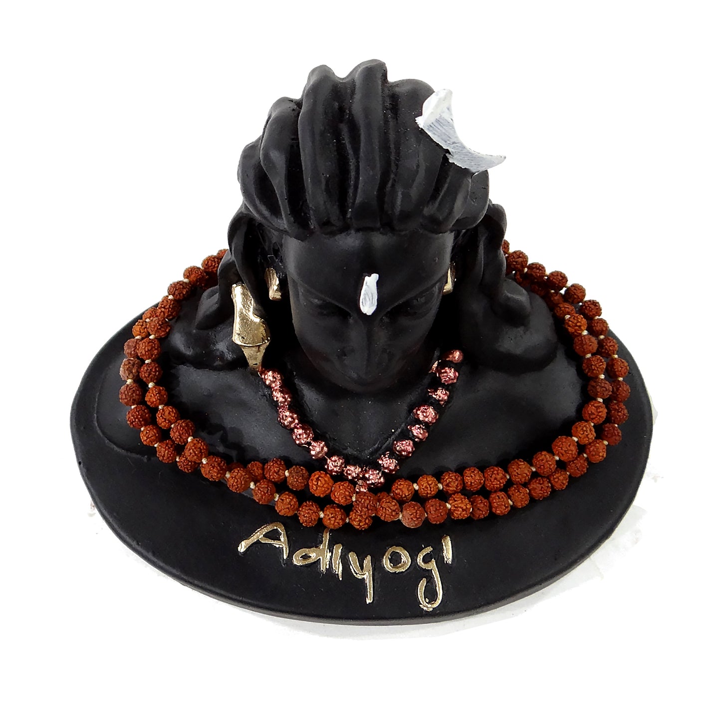 Resin Adiyogi Statue with Rudraksha Mala (Size: 4.5 inch, weight: 380 Gram) By Upharkaro