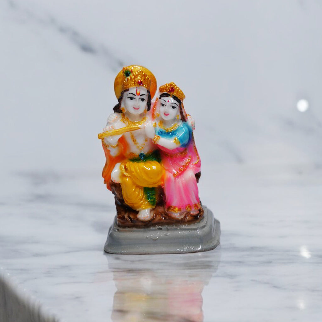 Radha Krishna On Solid Resin Statue