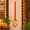 Upharkaro Decorative Marigold Flower Hanging Latkan with Parrot Design – 6 Feet, 1 Pc | Orange & Yellow Traditional Door & Wall Hanging for Diwali, Wedding & Festive Decor
