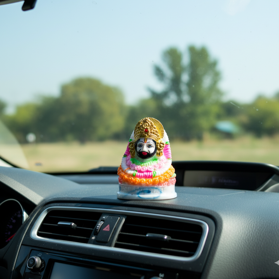 Divine Multicolor Khatu Shyam Ji Idol 3 Inch for Car Dashboard & Home Décor By Upharkaro
