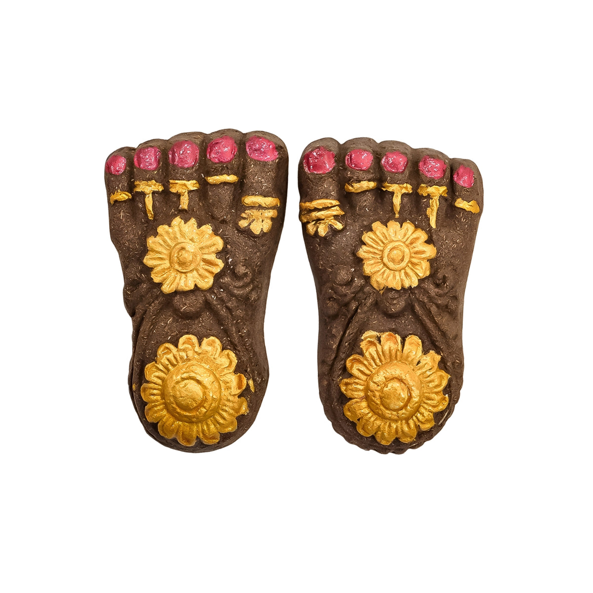 Maa Lakshmi Cow Dung Charan – Eco-Friendly Gobar Paduka for Diwali & Puja