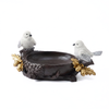 Upharkaro Decorative Dual Bird Water Feeder Bowl | Vintage Resin Bird Bath for Garden, Balcony & Home Decor By Upharkaro