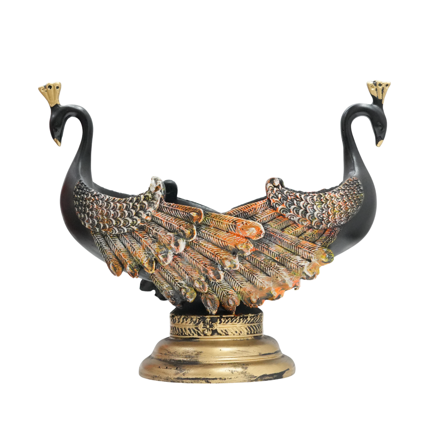 Upharkaro Twin Peacock Decorative Bird Bath | Elegant Water Feeder for Home & Outdoor Decor By Upharkaro