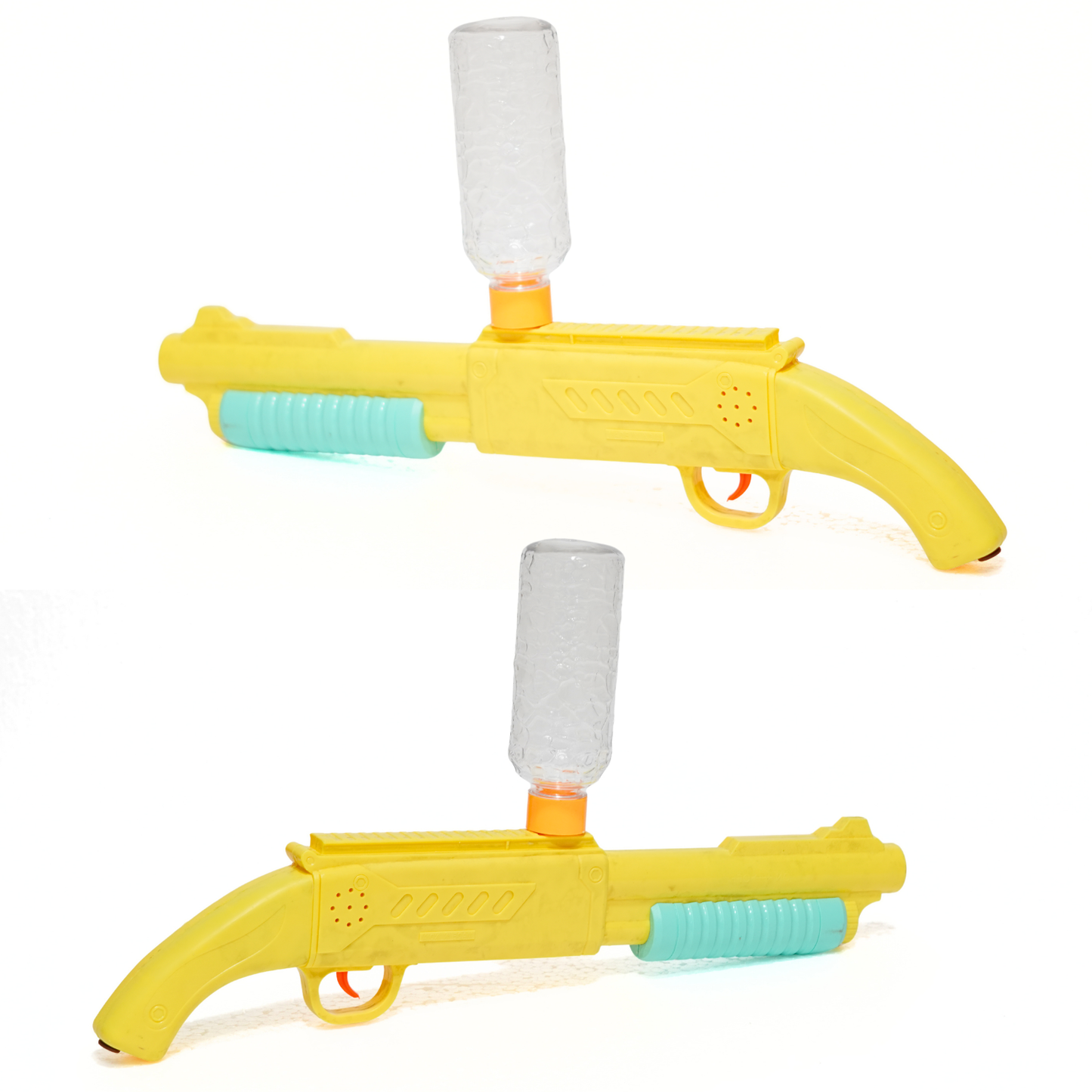 Upharkaro Electronic Holi Pichkari Paint Gun with Bottle Tank Battery Operated Automatic High Pressure Spray Toy Yellow