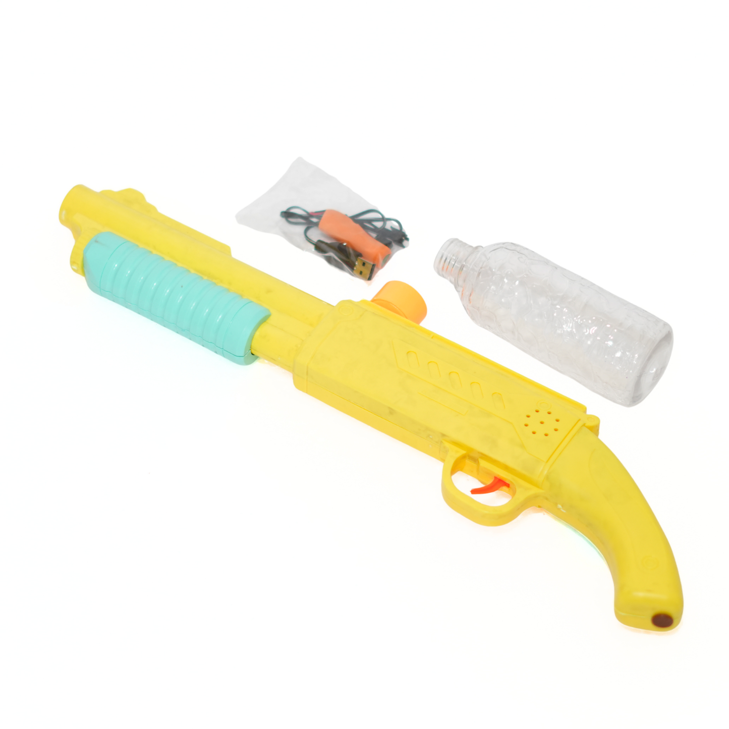 Upharkaro Electronic Holi Pichkari Paint Gun with Bottle Tank Battery Operated Automatic High Pressure Spray Toy Yellow