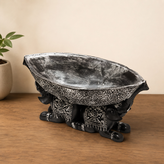 Upharkaro Royal Elephant Bird Bath Bowl | Decorative Water Feeder for Garden, Balcony & Home Decor By Upharkaro