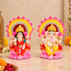 Eco-Friendly Clay Laxmi Ganesh Idols for Diwali – Handcrafted Terracotta Murti Set (6 Inch, 875g) by Upharkaro
