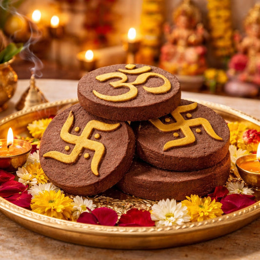 Handmade Natural Cow Dung Sacred Symbols for Pooja, Festival, Vastu & Home Mandir Decoration