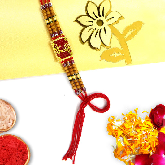 Chandan Bhaiya Om Rakhi by Upharkaro - Premium Chandan Rakhi for Raksha Bandhan