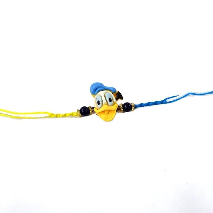 Rakshabandhan Beautified Donald Duck Kids Rakhi | Playful Donald Duck Kids Rakhis – Vibrant Dual-Tone Thread for Little Champions