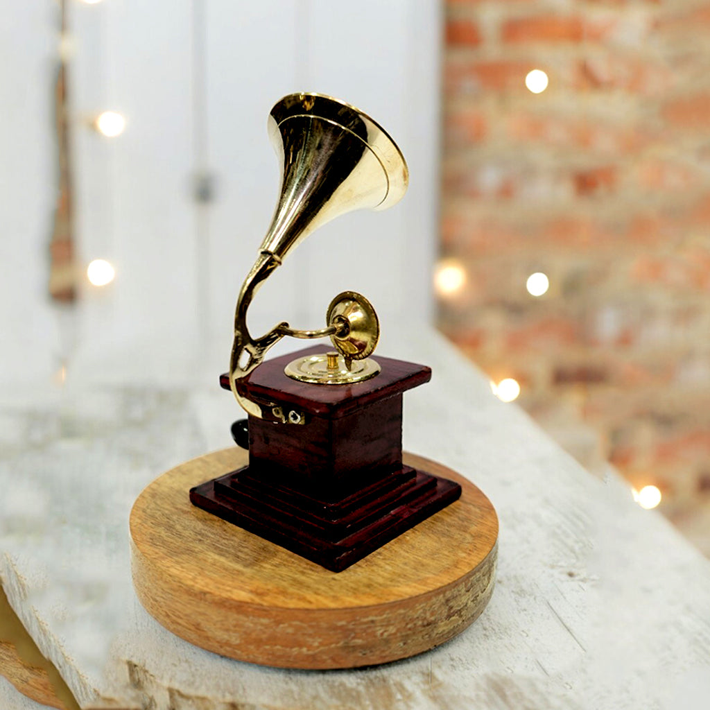 Vintage Brass Gramophone Phonograph Home Décor By Upharkaro