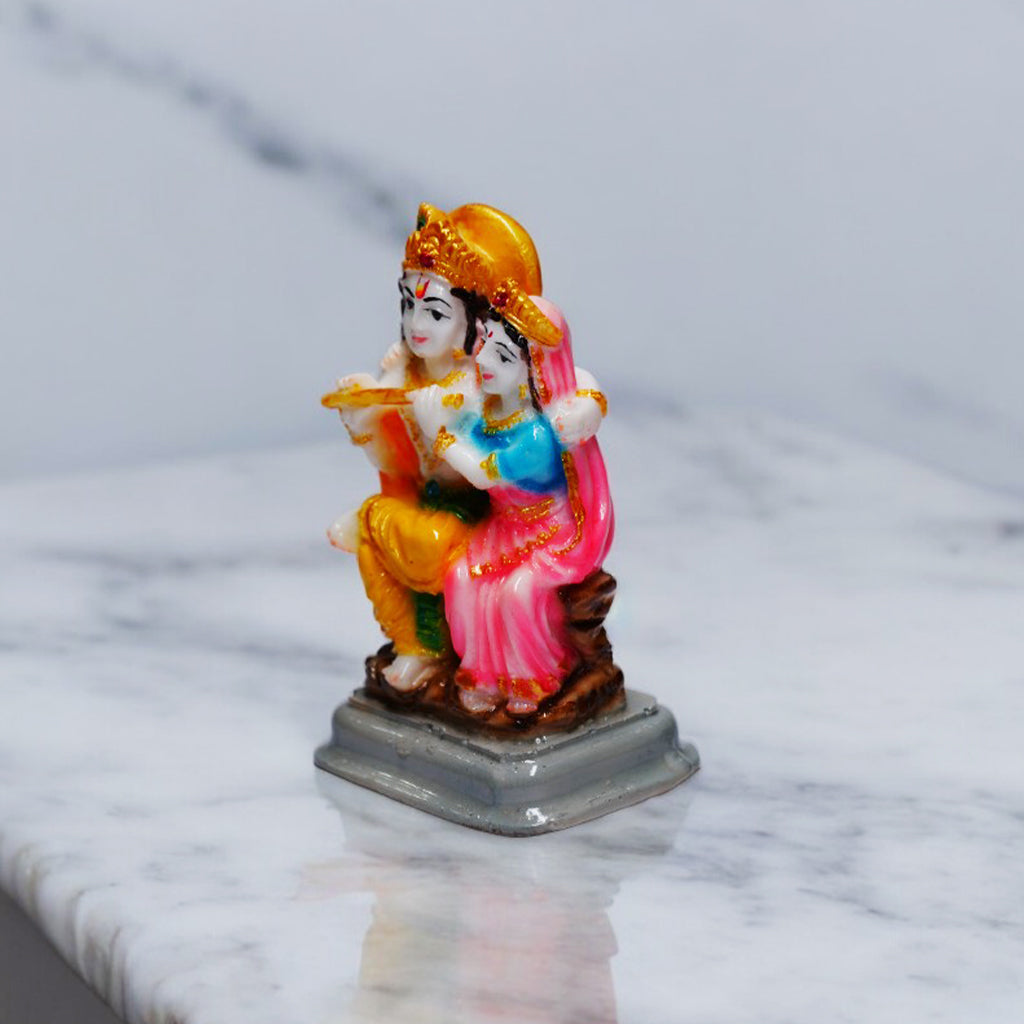 Radha Krishna On Solid Resin Statue