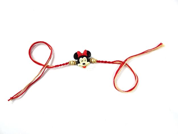 Minnie Mouse Kids for Rakshabandhan | Cute Kids Cartoon Rakhi for Brother/Bhaiya | Soft Thread Rakhi for Boys | Gift for Children | Festival Rakhi Bracelet