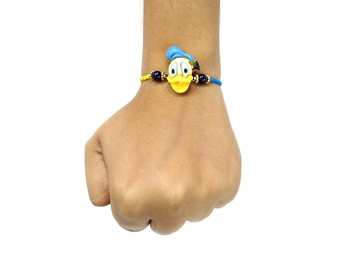 Rakshabandhan Beautified Donald Duck Kids Rakhi | Playful Donald Duck Kids Rakhis – Vibrant Dual-Tone Thread for Little Champions