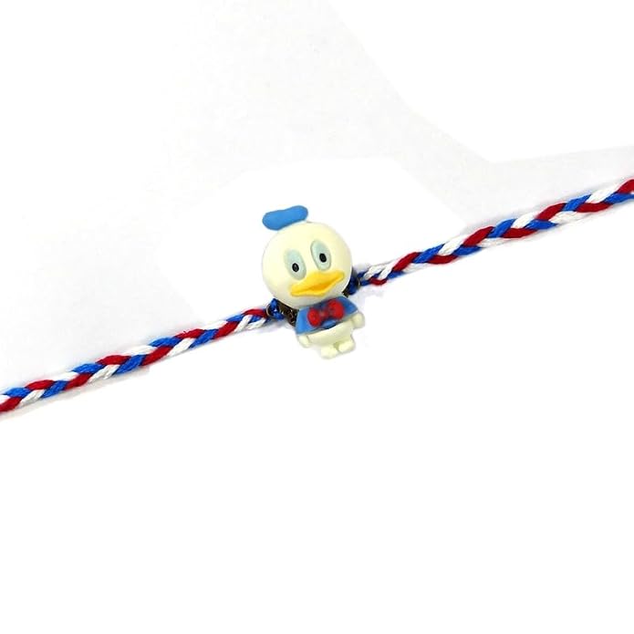 Cute Cartoon Duck Kids Rakhi – Colorful Braided Thread with Adorable Character Design for Little Brother | Fun Rakshabandhan Gift