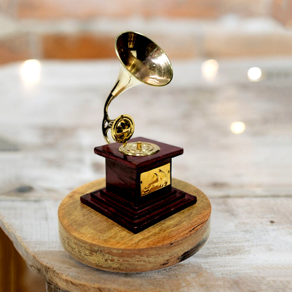 Vintage Brass Gramophone Phonograph Home Décor By Upharkaro